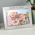 Personalised Silver 5x7 Inch Mum & Dad Photo Frame