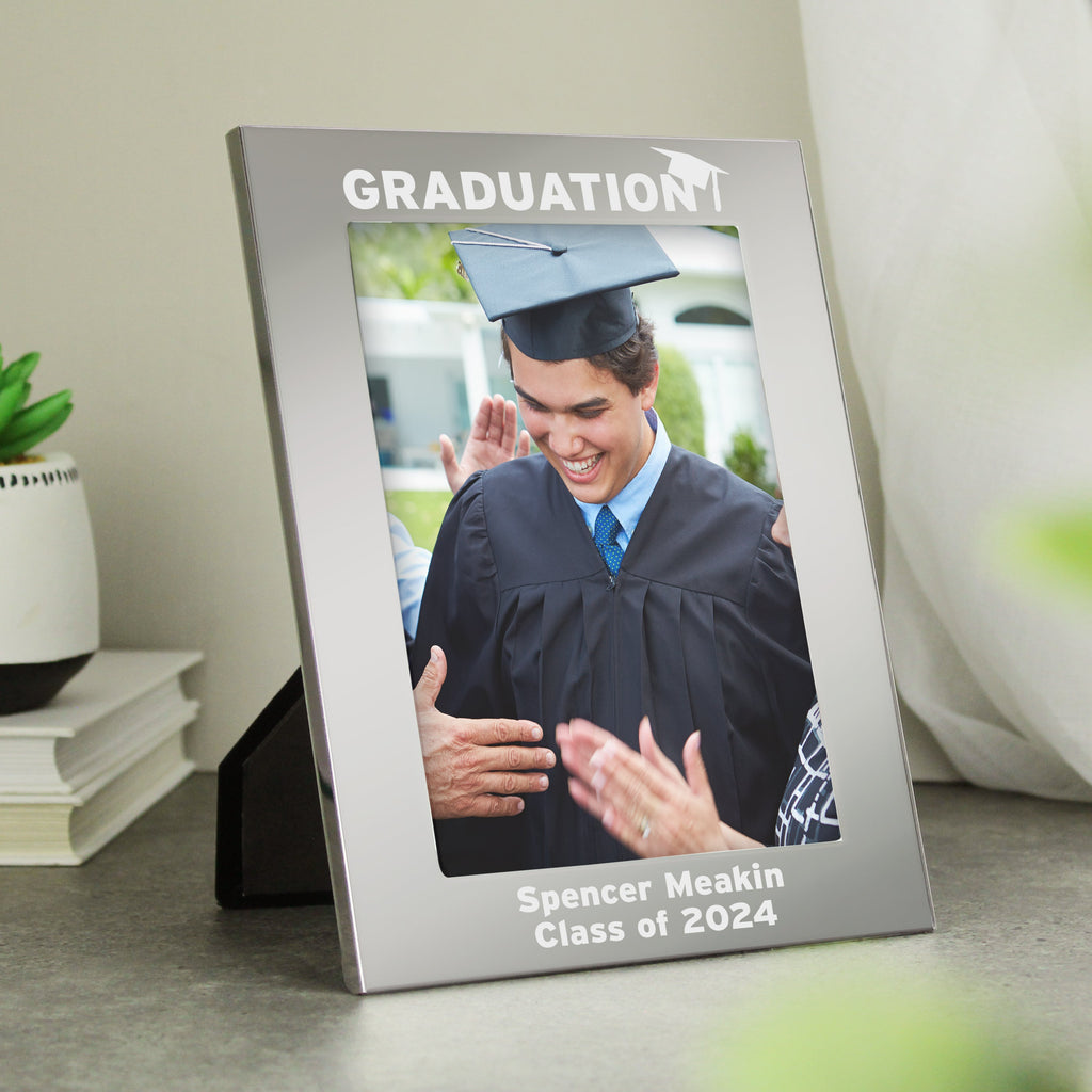 Personalised Graduation 7x5 Inch Silver Photo Frame