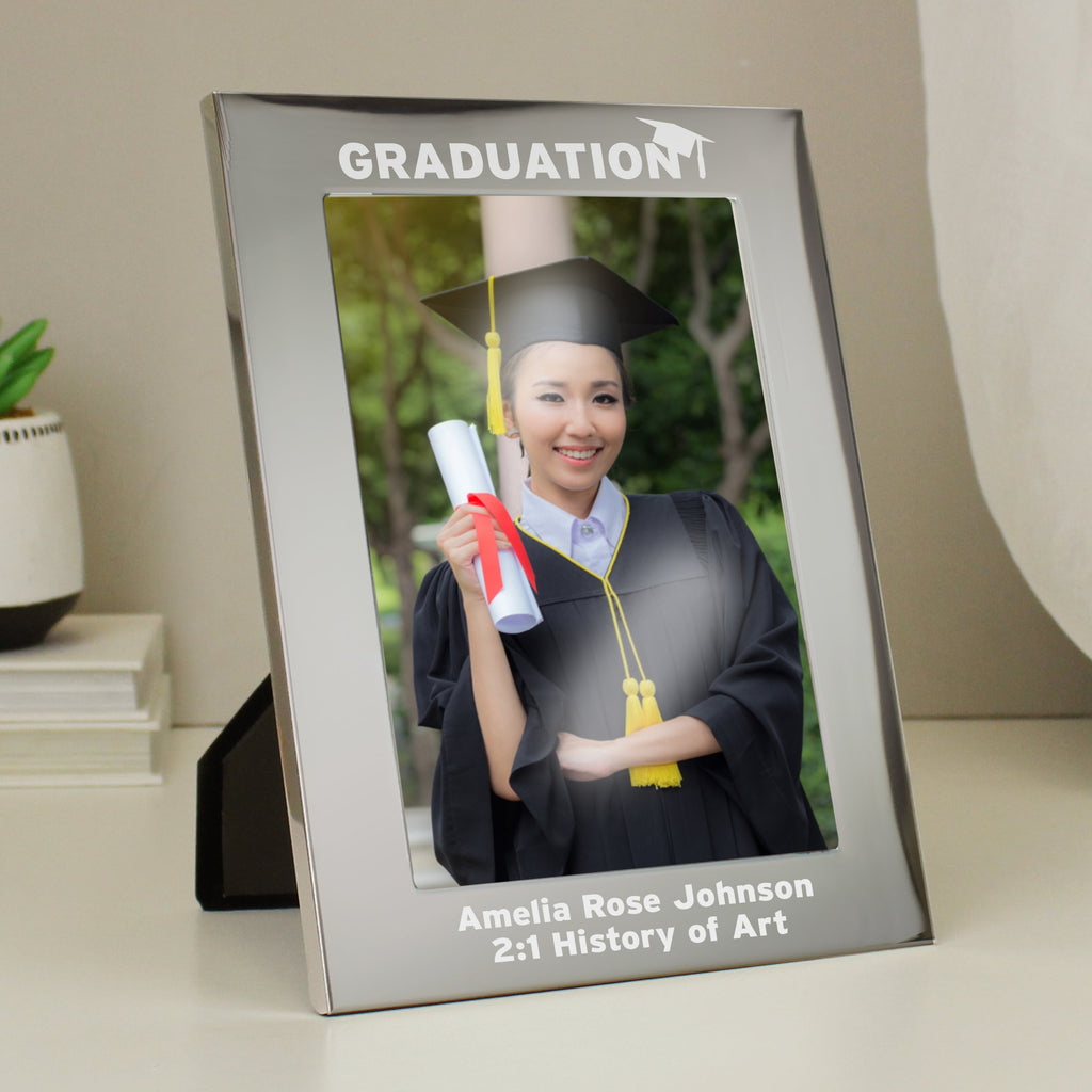Personalised Graduation 7x5 Inch Silver Photo Frame