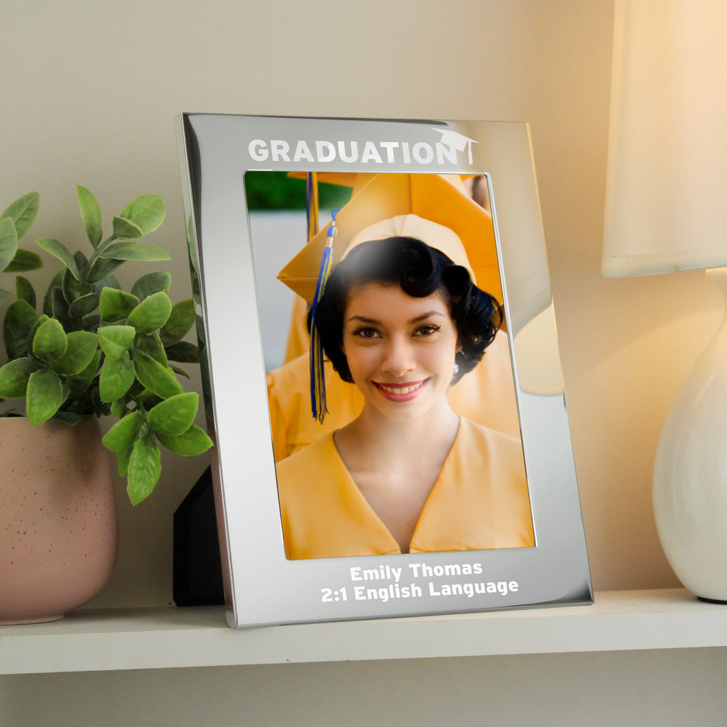 Personalised Graduation 7x5 Inch Silver Photo Frame