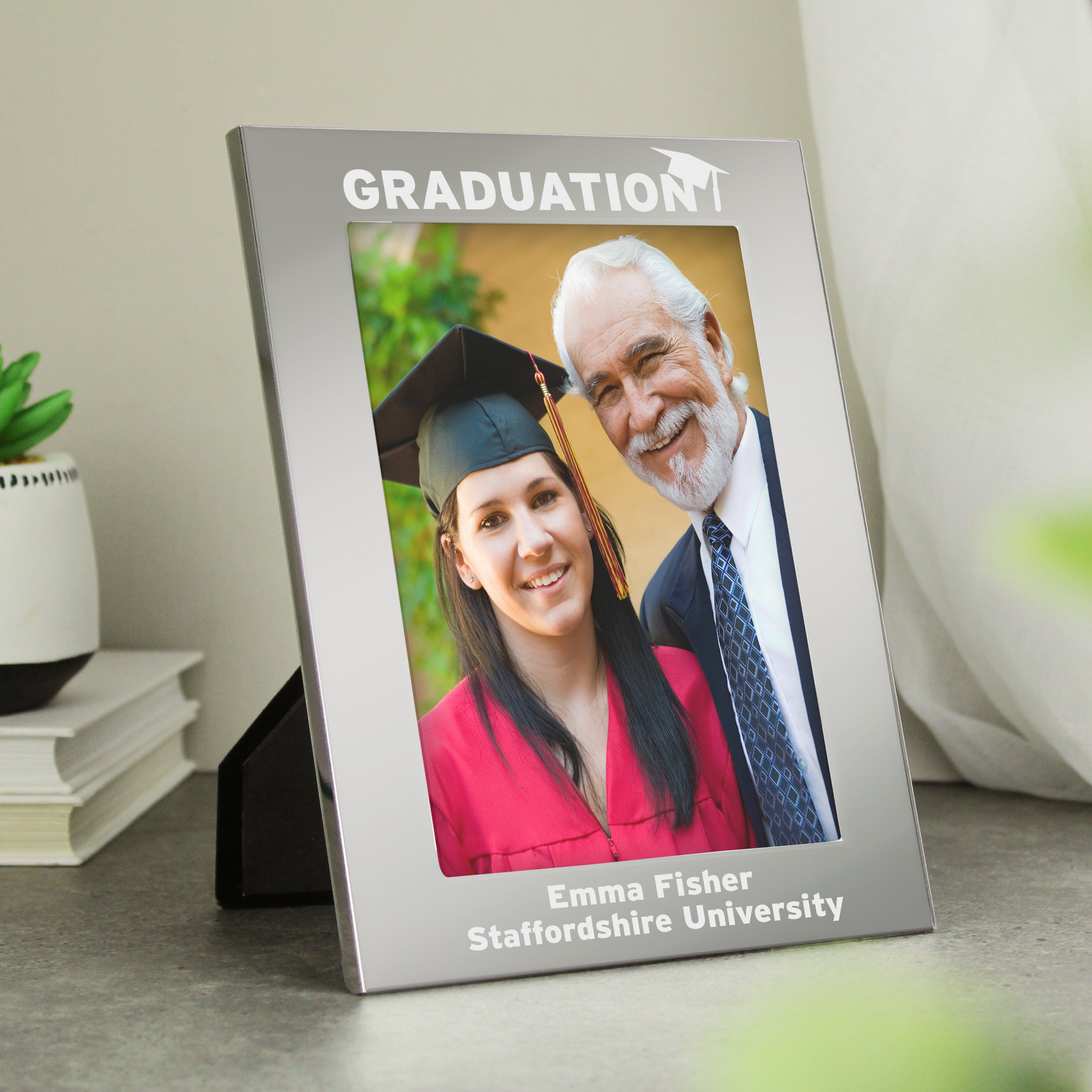 Personalised Graduation 7x5 Inch Silver Photo Frame