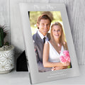 Personalised Mr & Mrs 5x7 Inch Silver Photo Frame