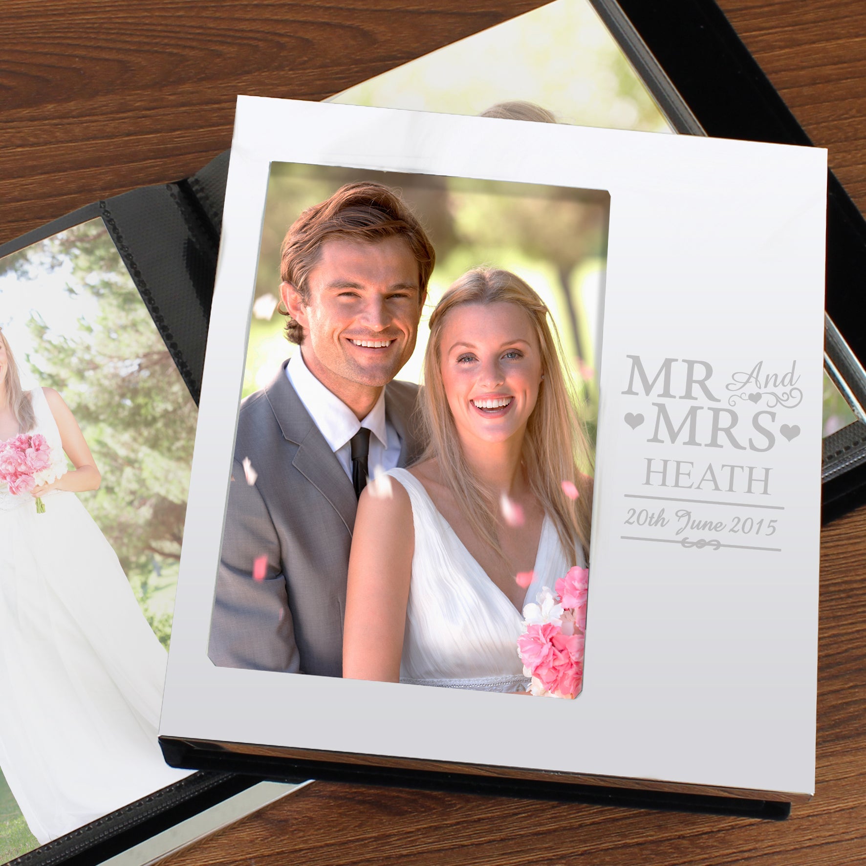 Personalised Mr & Mrs Photo Frame Album 6x4 Inch
