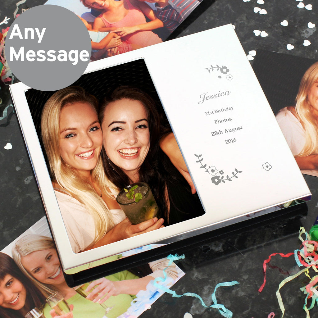 Personalised Vintage Floral 6x4 Inch Photo Frame Album