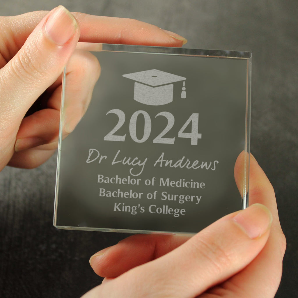 Personalised Graduation Large Crystal Token
