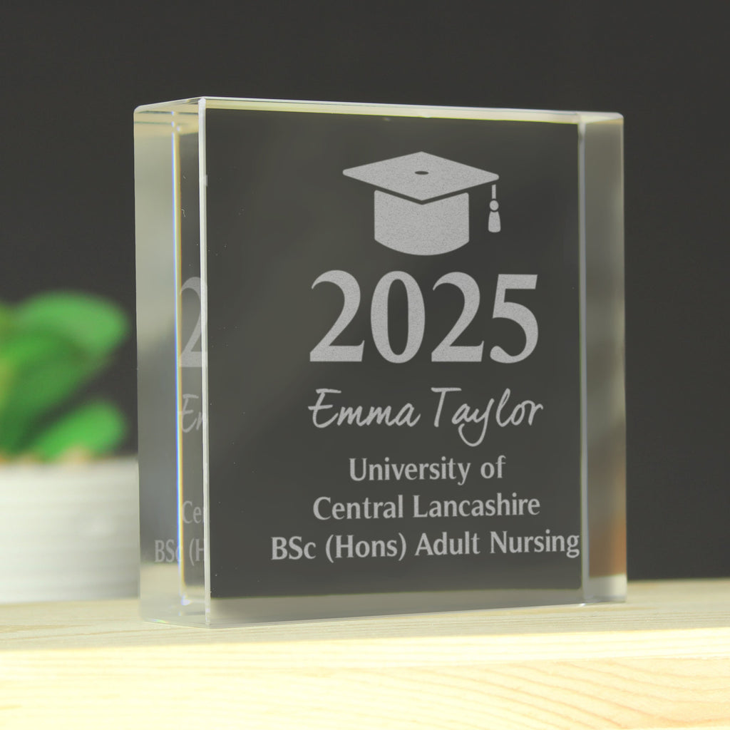 Personalised Graduation Large Crystal Token