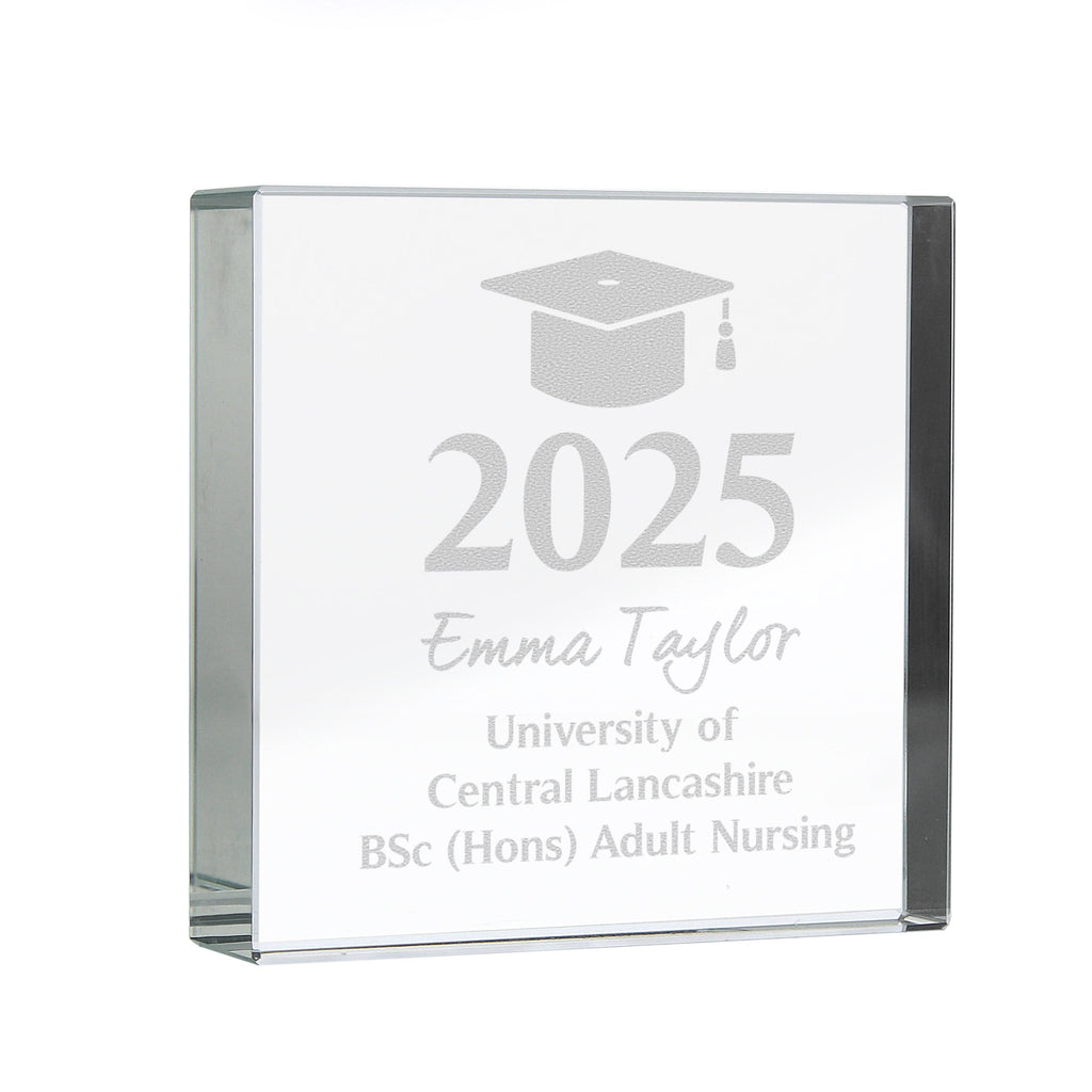 Personalised Graduation Large Crystal Token