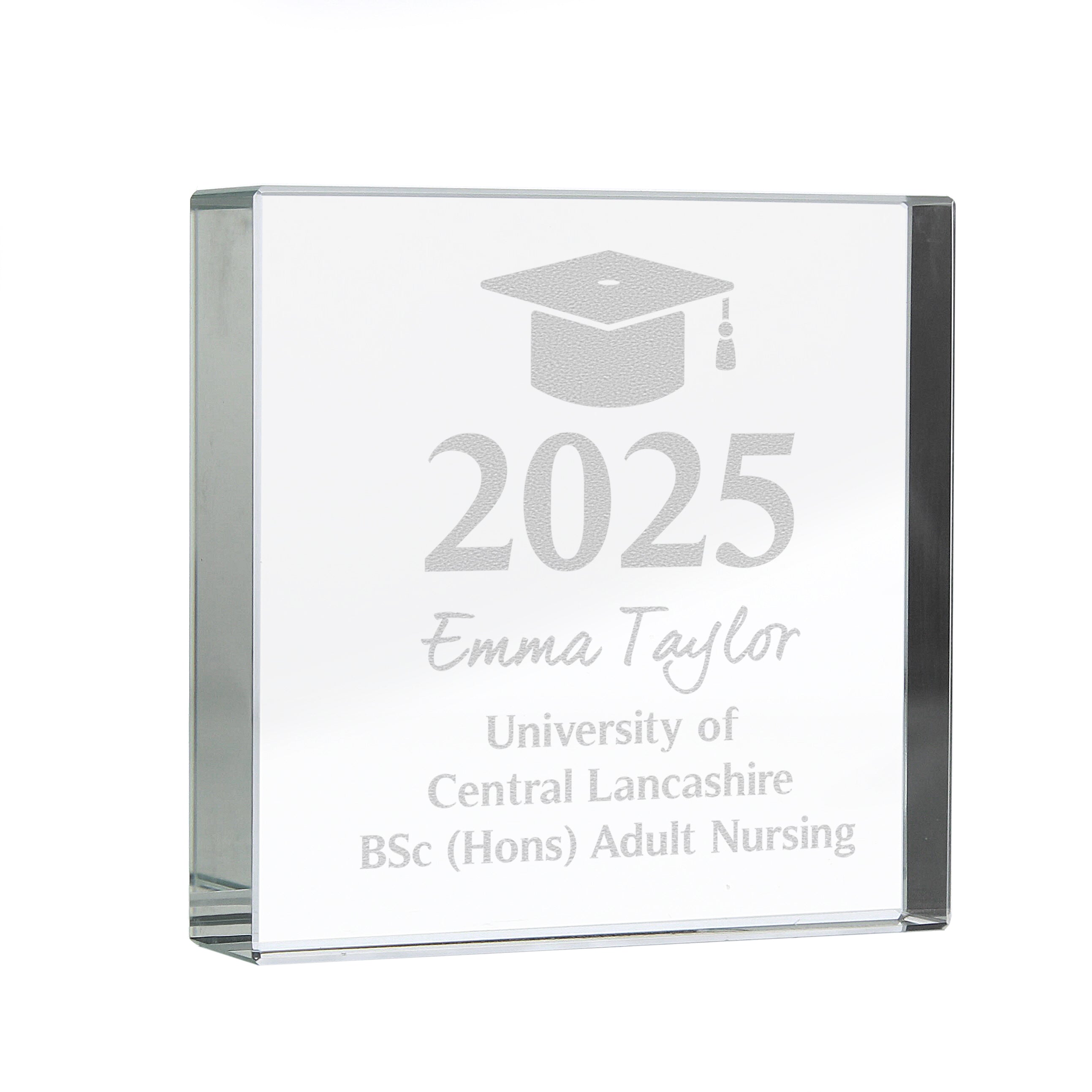 Personalised Graduation Large Crystal Token