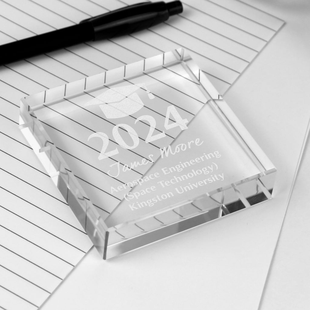 Personalised Graduation Large Crystal Token