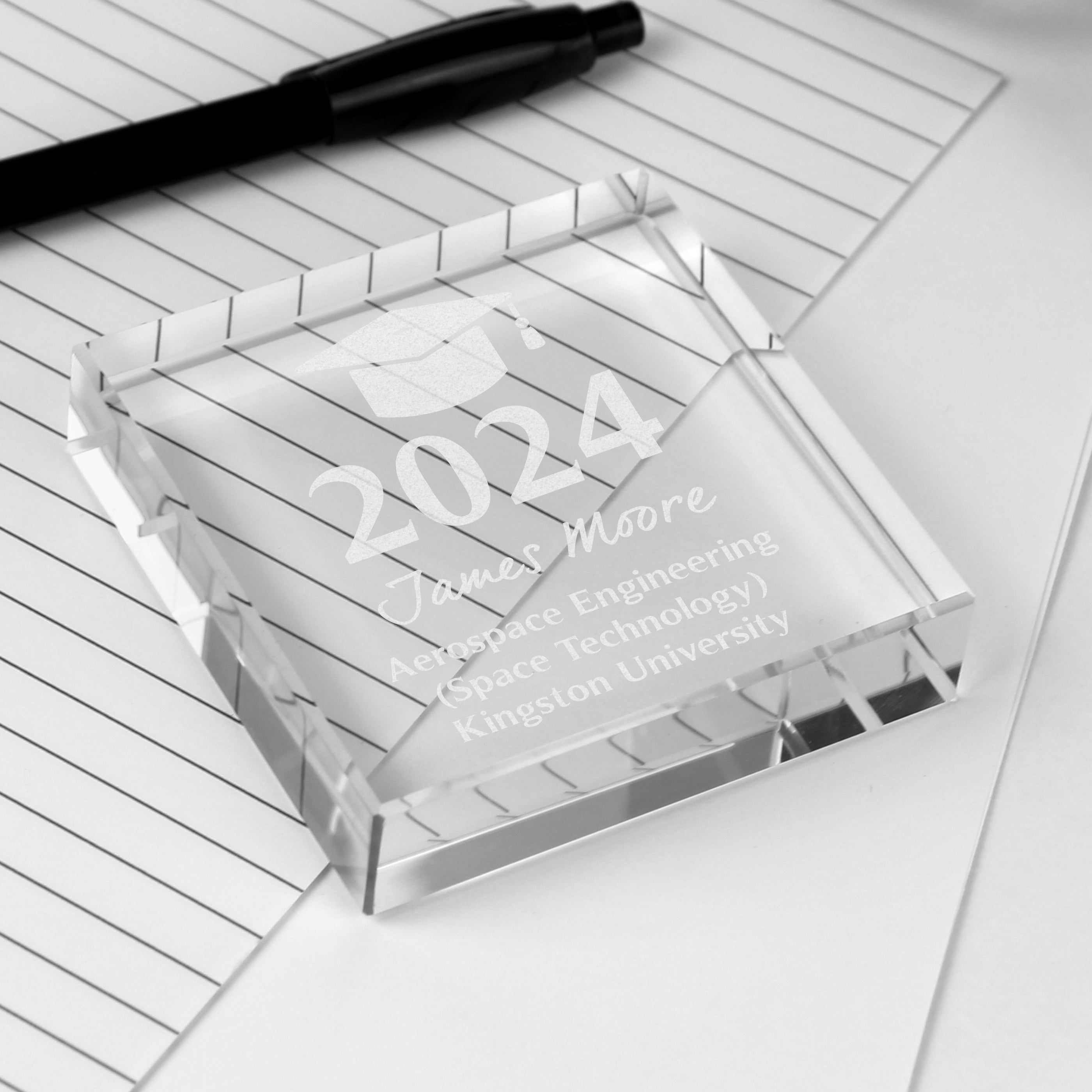 Personalised Graduation Large Crystal Token