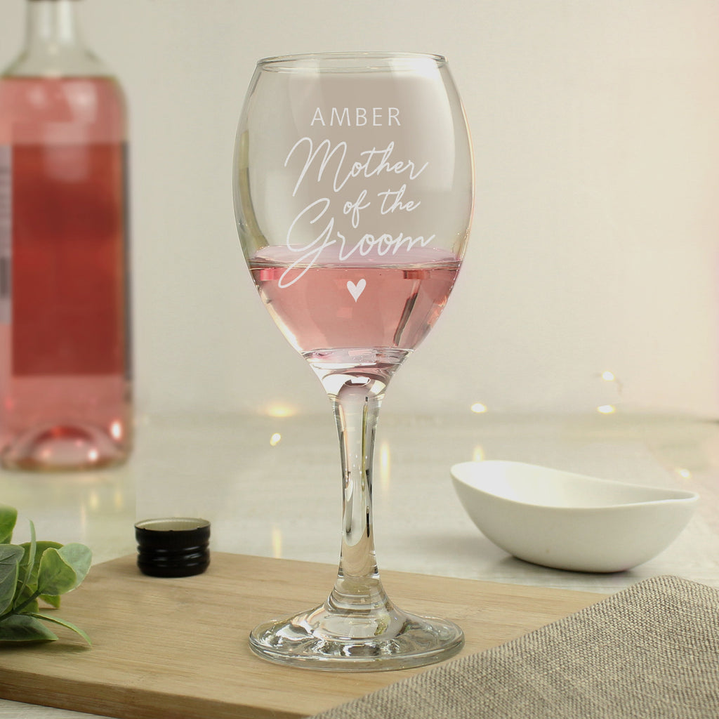 Personalised Mother Of The Groom Wine Glass