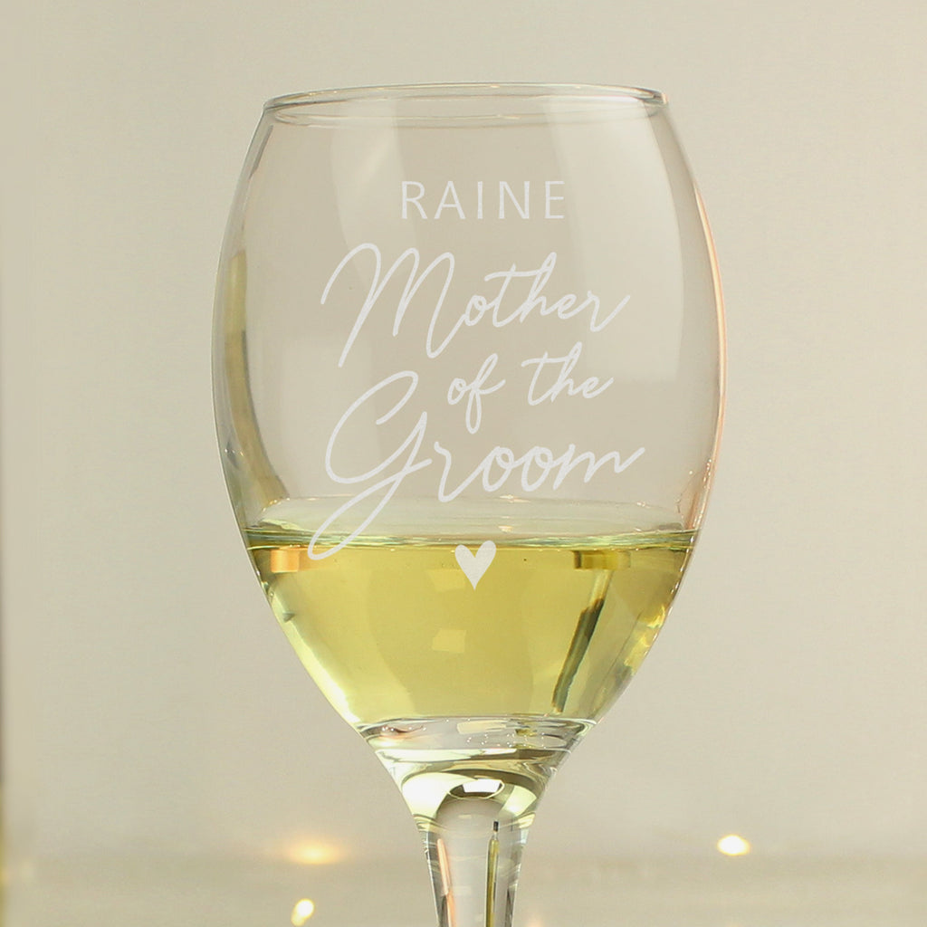 Personalised Mother Of The Groom Wine Glass