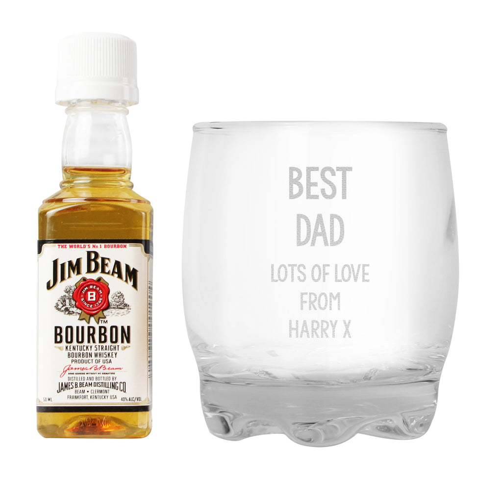 Personalised Tumbler And Jim Beam Miniature Set