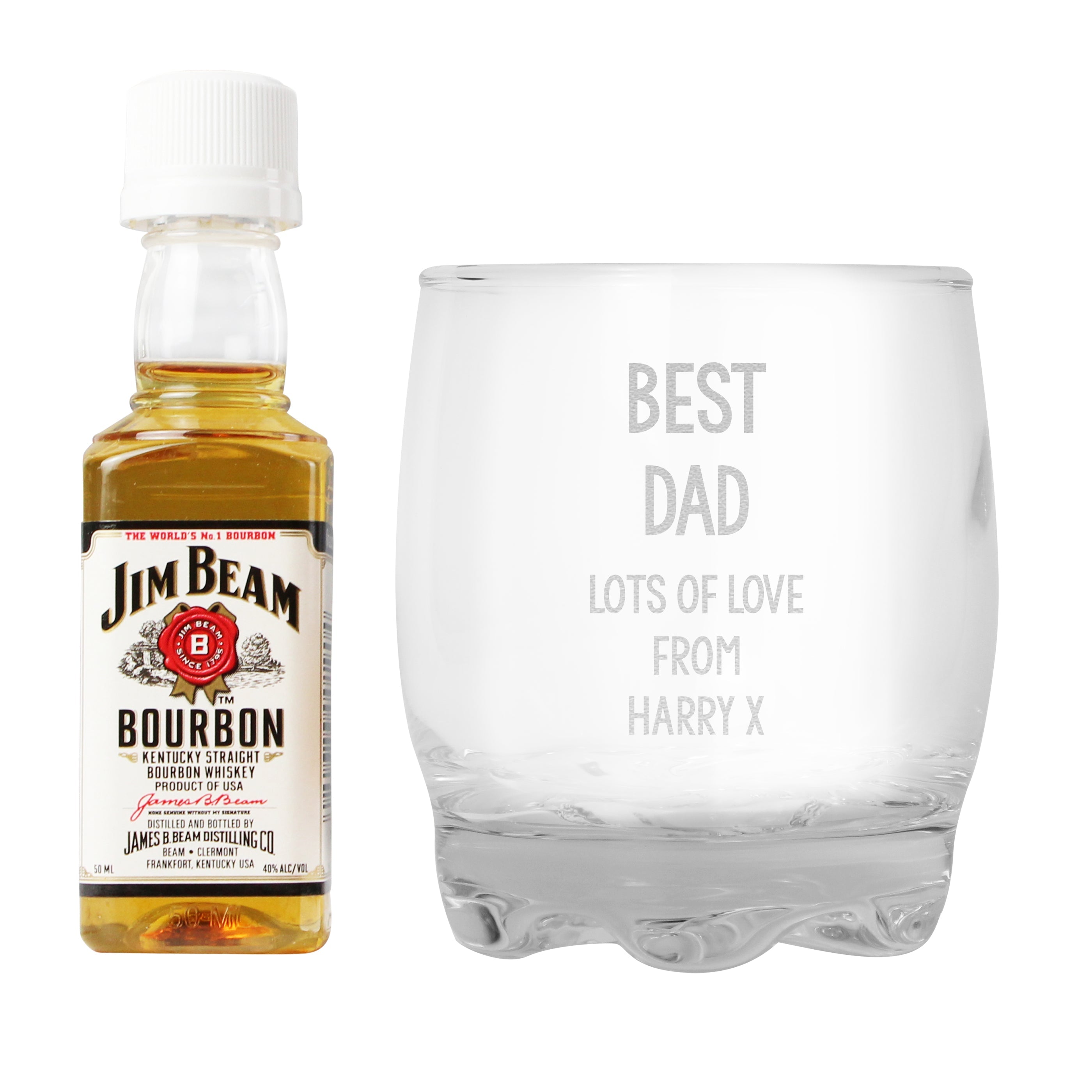 Personalised Tumbler And Jim Beam Miniature Set