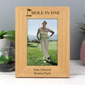 Personalised Oak Finish 6x4 Inch Golf Photo Frame