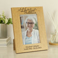 Personalised Life & Love 4x6 Inch Oak Finish Photo Frame