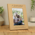 Personalised Godmother 5x7 Inch Wooden Photo Frame