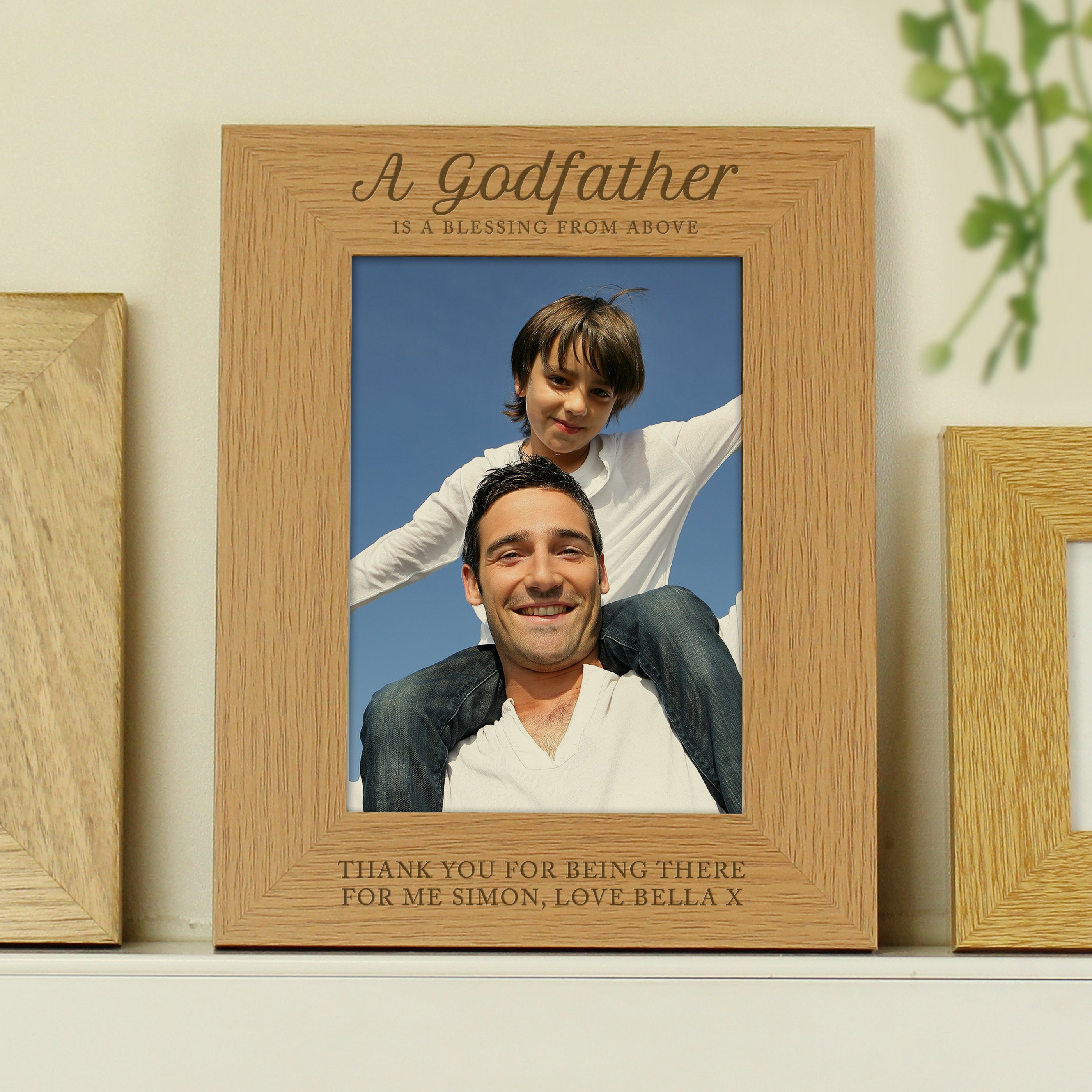 Personalised Godfather 5x7 Inch Wooden Photo Frame