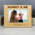 Personalised Mummy & Me 5x7 Inch Landscape Wooden Photo Frame