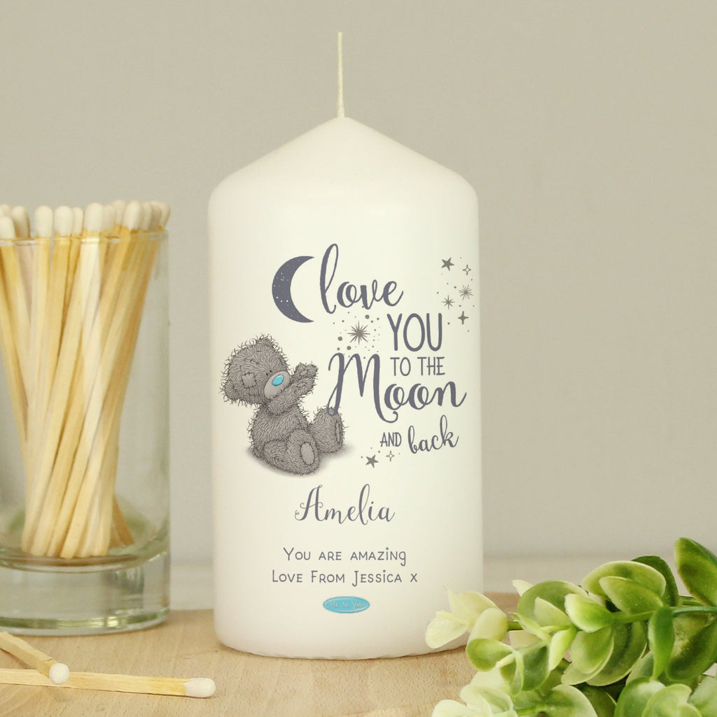Personalised Me To You 'Love You To The Moon And Back' Pillar Candle