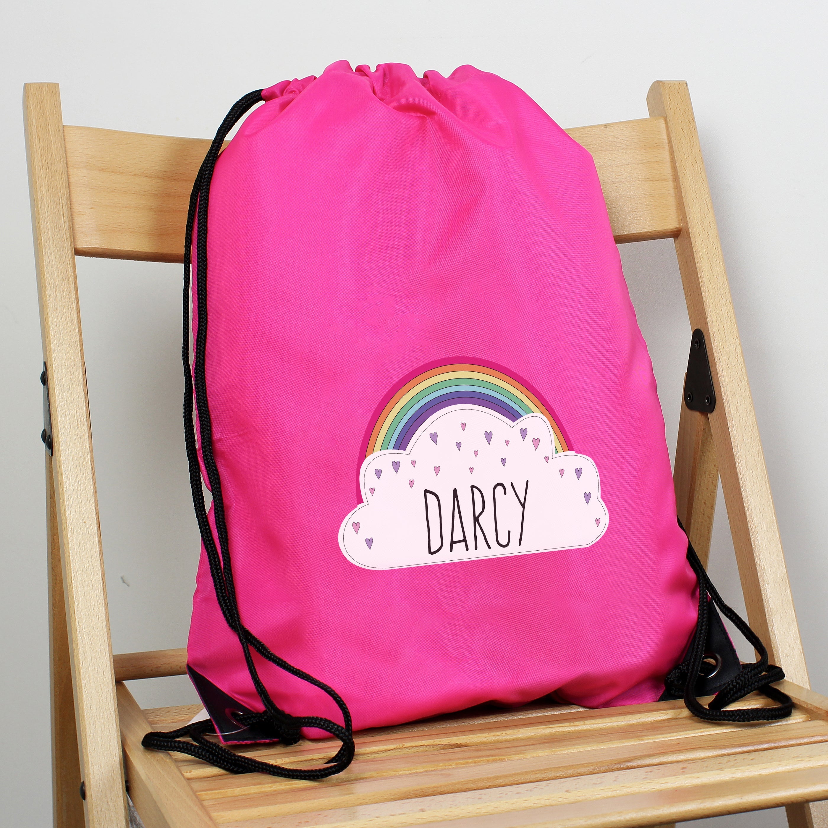 Personalised Rainbow Pink Swim & Kit Bag