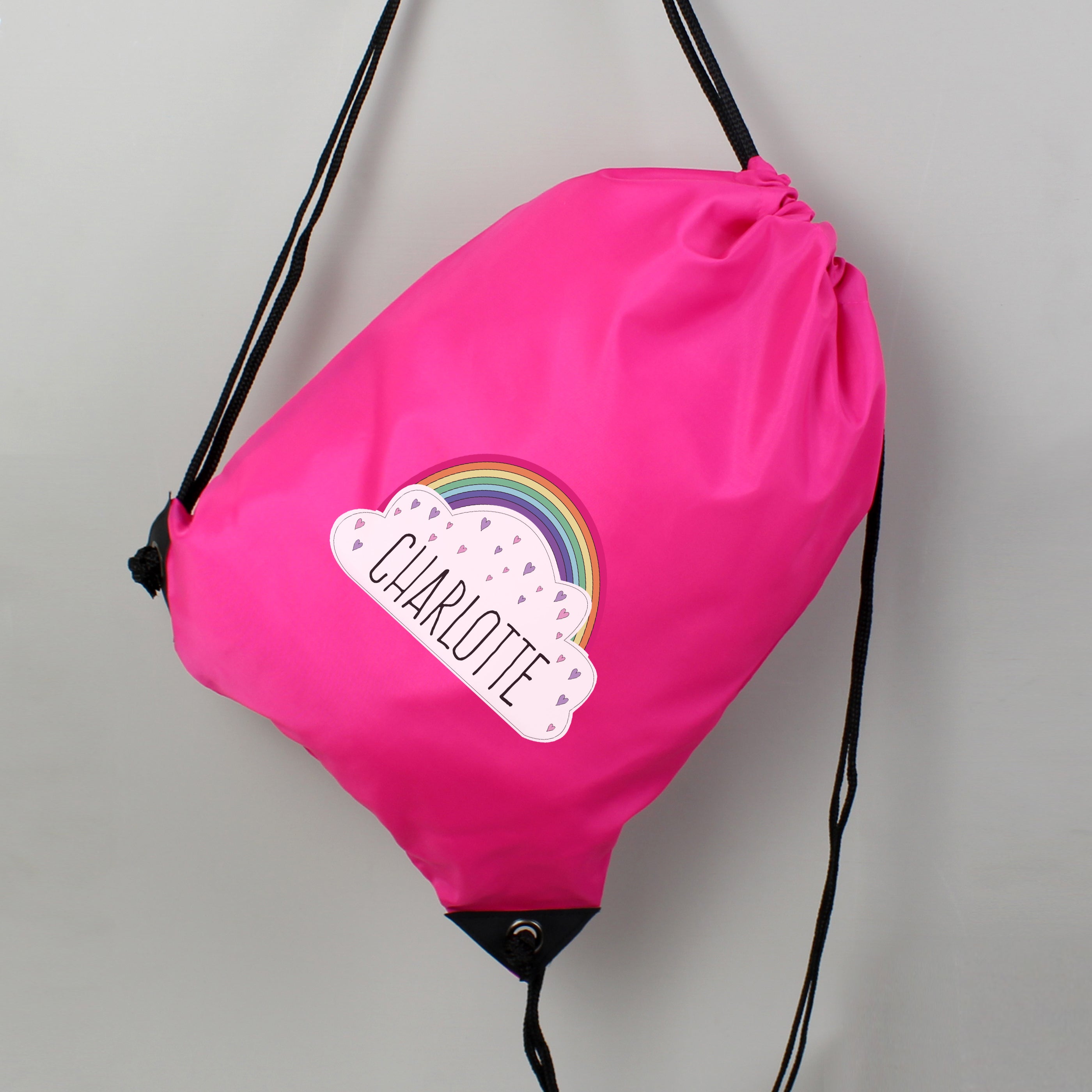 Personalised Rainbow Pink Swim & Kit Bag