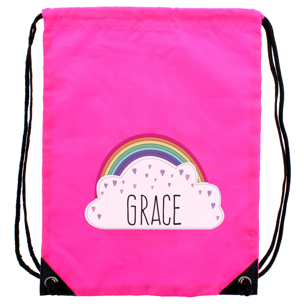 Personalised Rainbow Pink Swim & Kit Bag