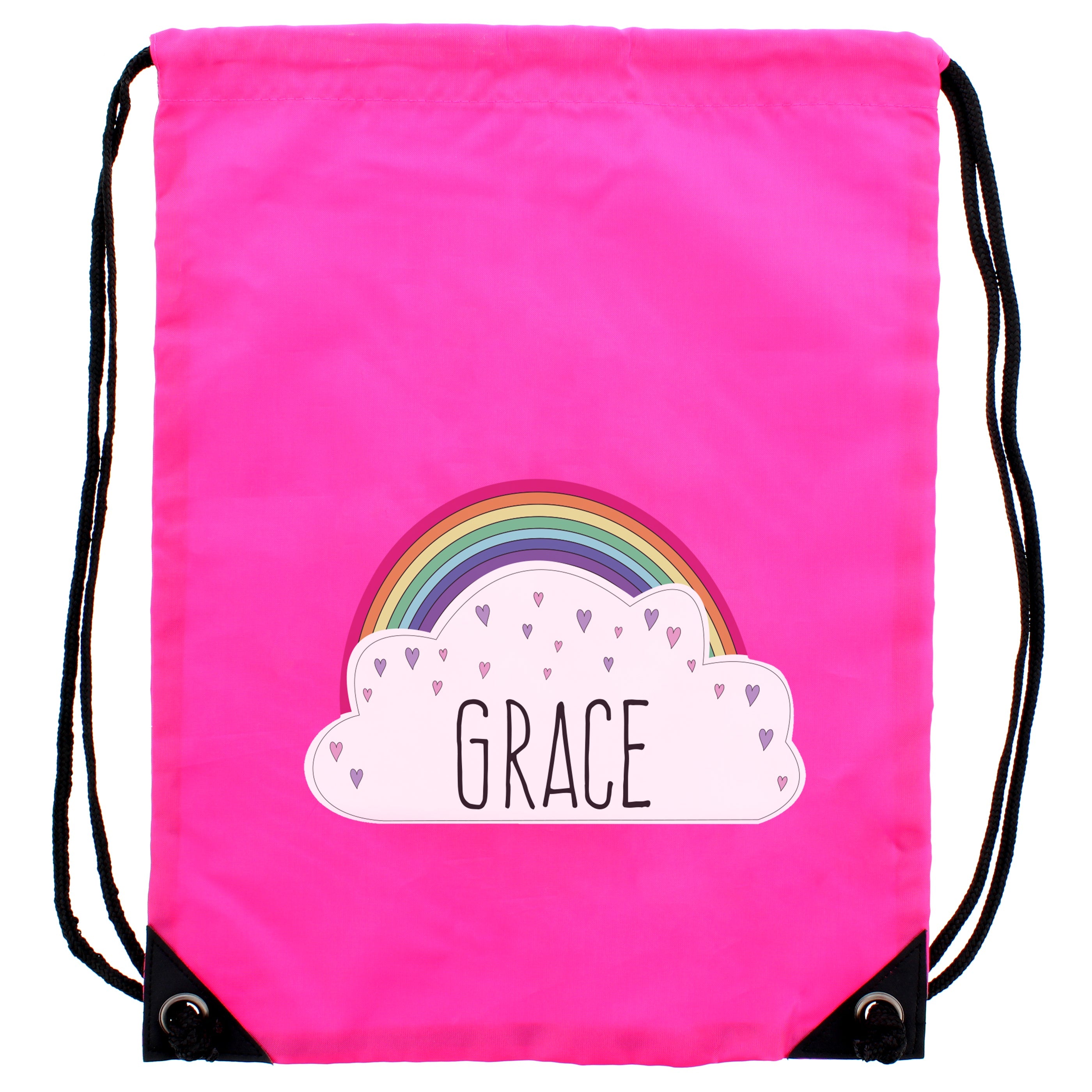 Personalised Rainbow Pink Swim & Kit Bag