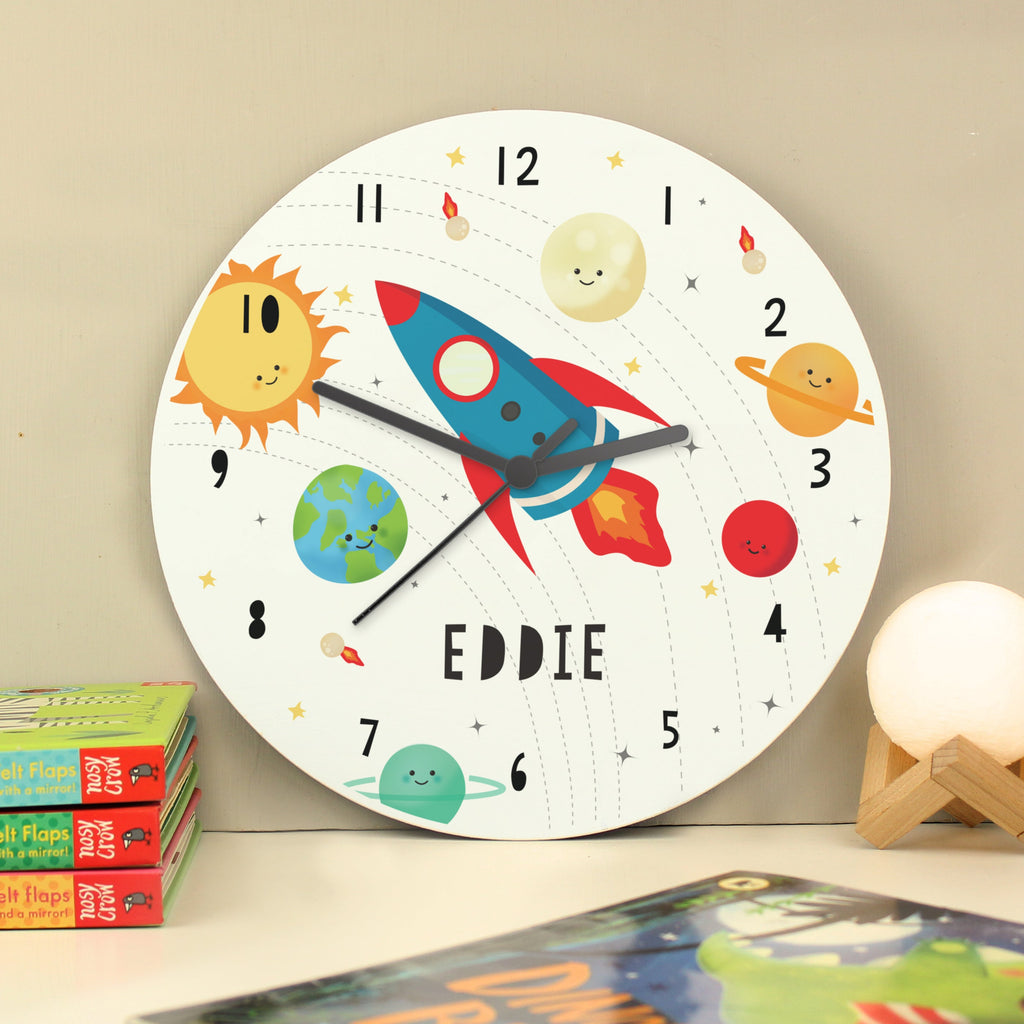 Personalised Solar Sytem Glass Clock