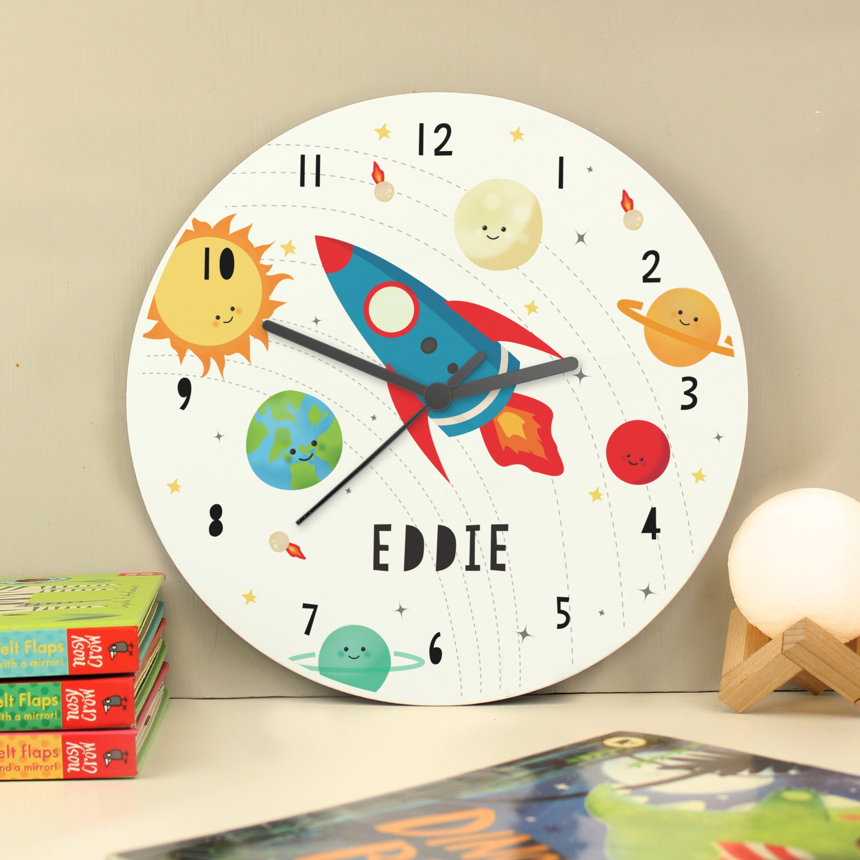 Personalised Solar Sytem Glass Clock