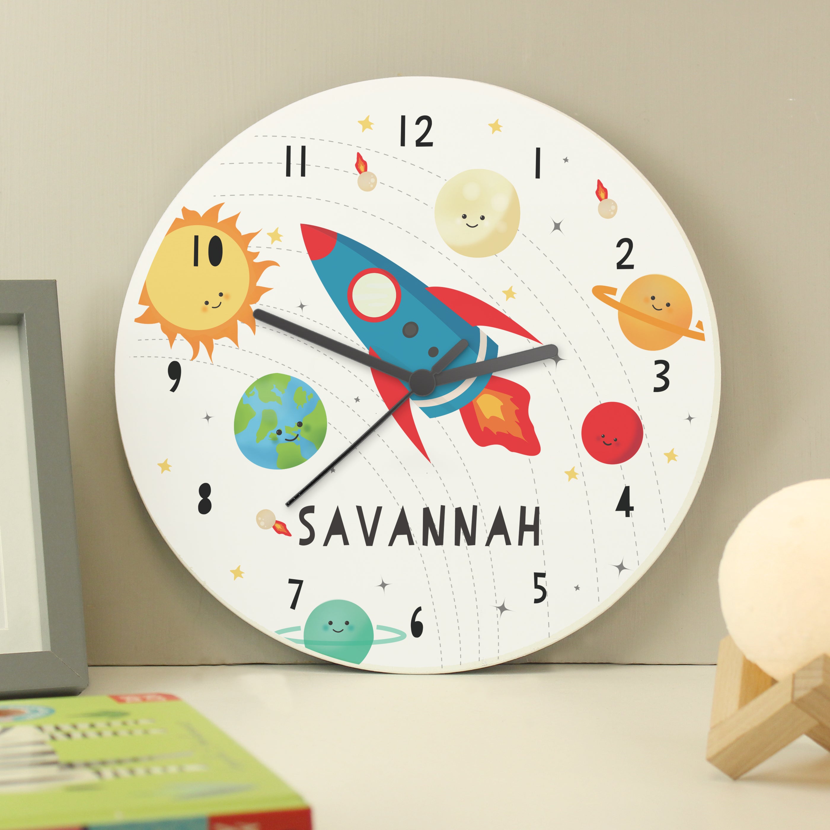 Personalised Solar Sytem Glass Clock