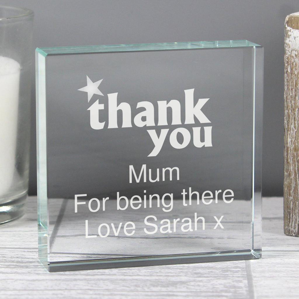 Personalised Thank You Crystal Token