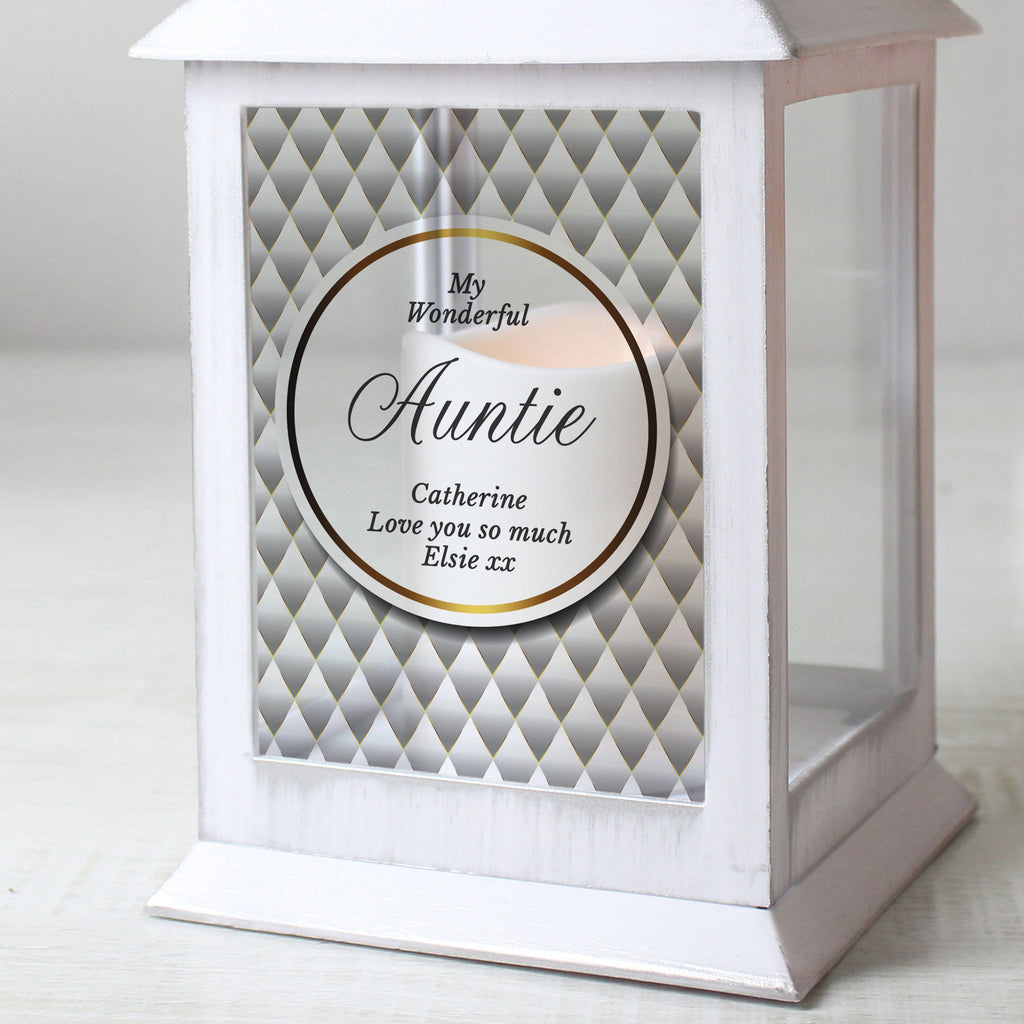 Personalised Opulent White Lantern