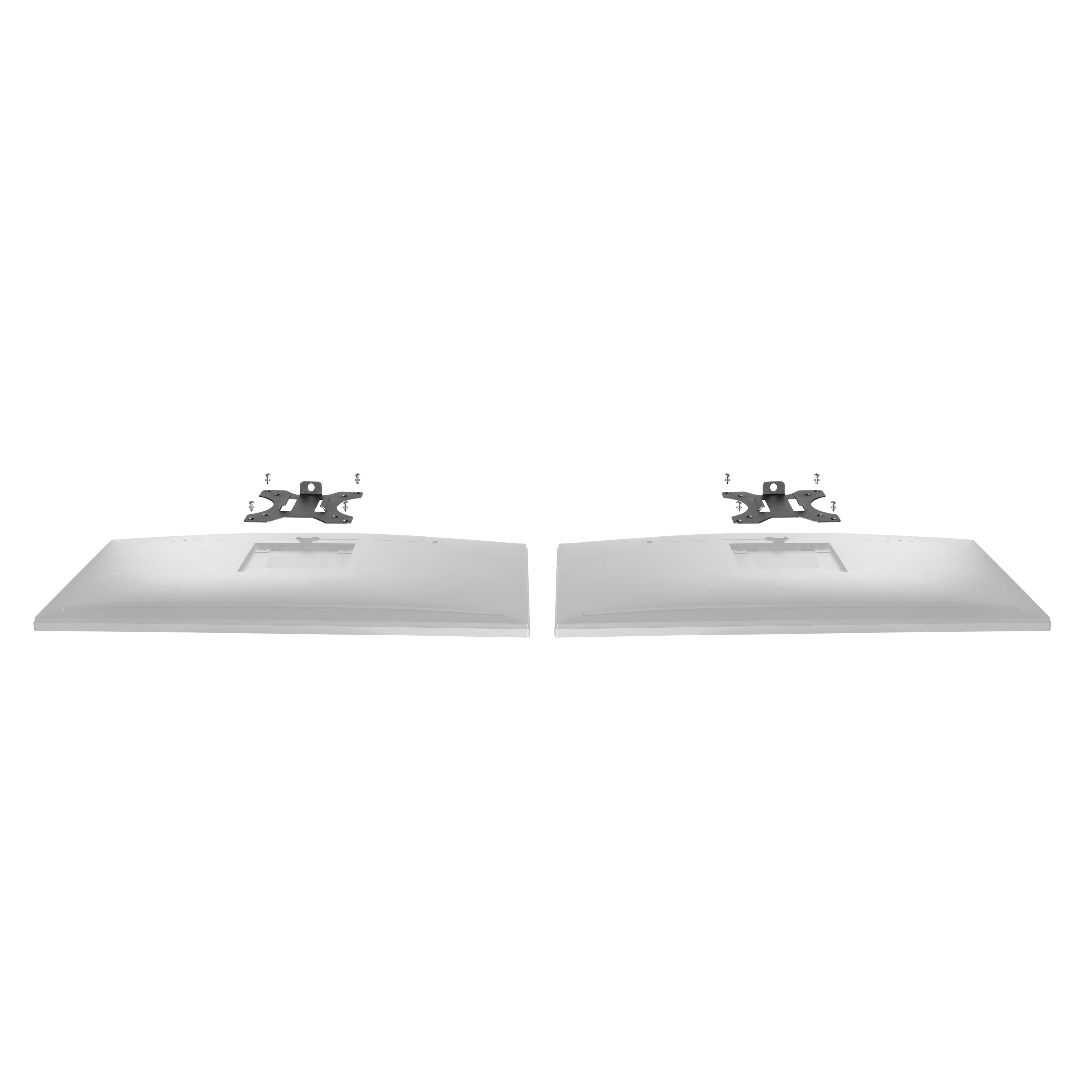 ProperAV Desk Monitor Stand 17" - 32" Dual Swing Arm Freestanding Base VESA Max 100x100