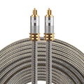 EMK YL-A 20m OD8.0mm Gold Plated Metal Head Toslink Male to Male Digital Optical Audio Cable, Length: 20m