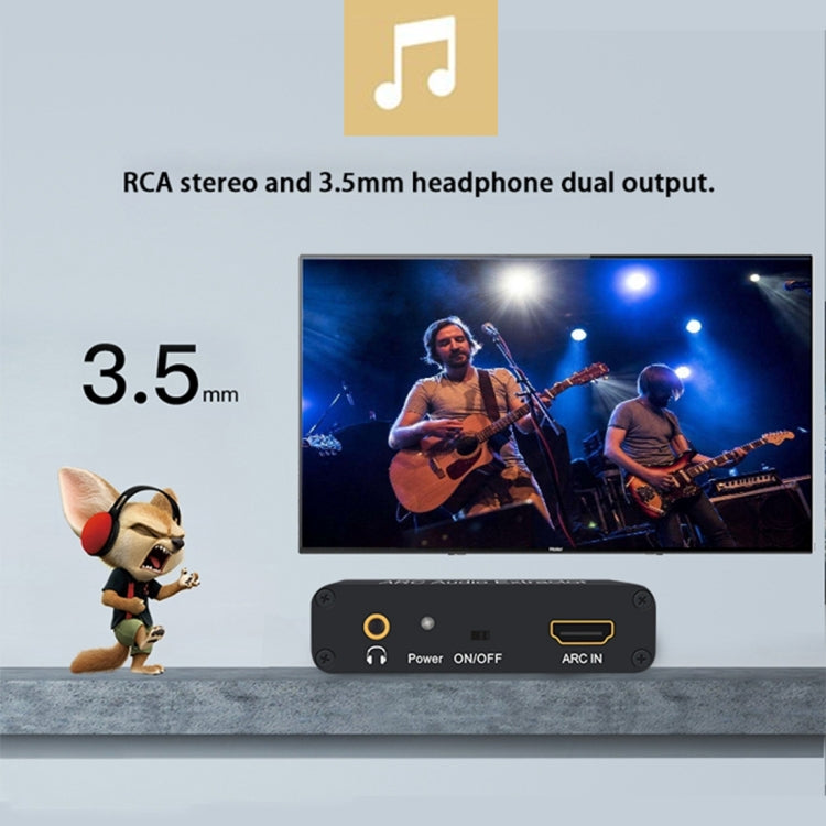 192KHz ARC Audio Extractor HDMI ARC to SPDIF + Coaxial + L/R Converter Audio Return Channel Adapter