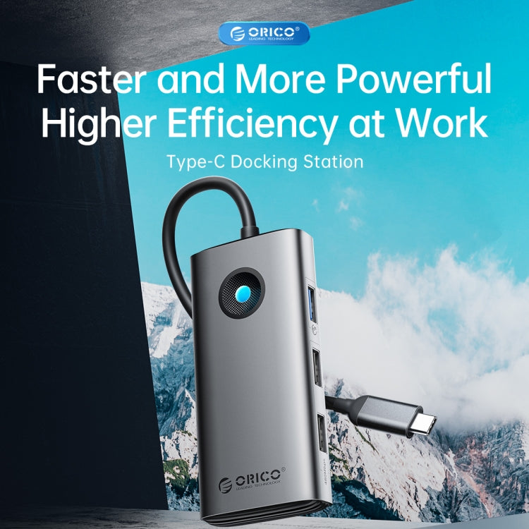 ORICO PW11-5P Type-C / USB-C 5-in-1 5Gbps Multifunction Docking Station(Silver)