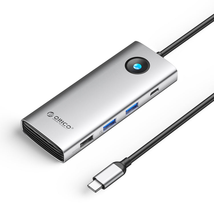 ORICO PW11-8PC Type-C / USB-C 8-in-1 5Gbps Multifunction Docking Station(Silver)