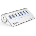 ORICO M3U7-G2 Aluminum Alloy 7-Port USB 3.2 Gen2 10Gbps HUB with 0.5m Cable, M3U7-G2 0.5m