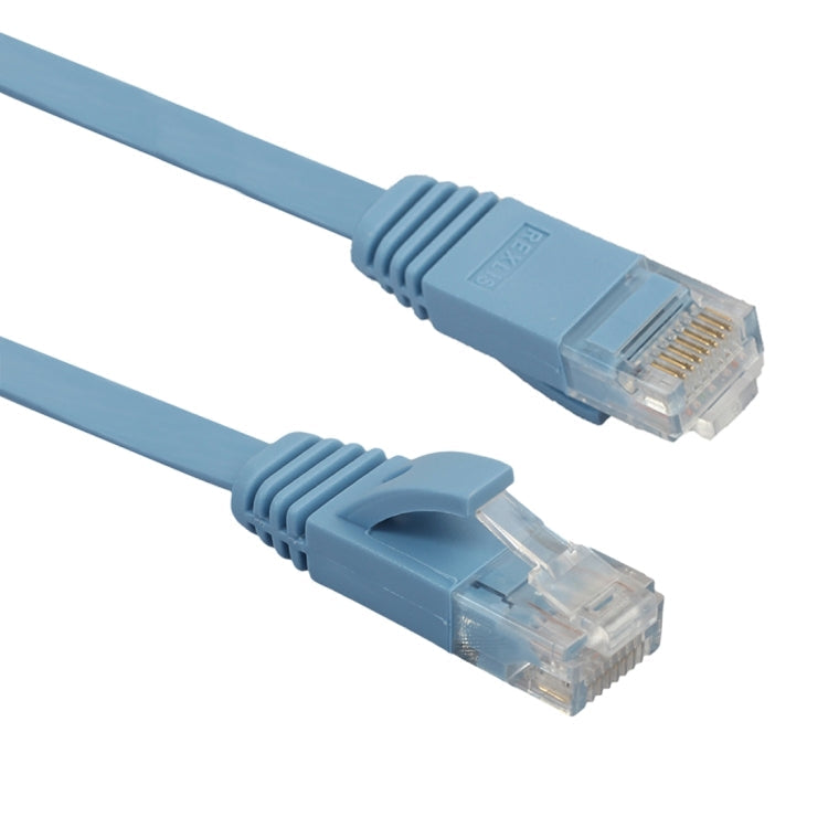 0.5m CAT6 Ultra-thin Flat Ethernet Network LAN Cable, Patch Lead RJ45 (Blue)