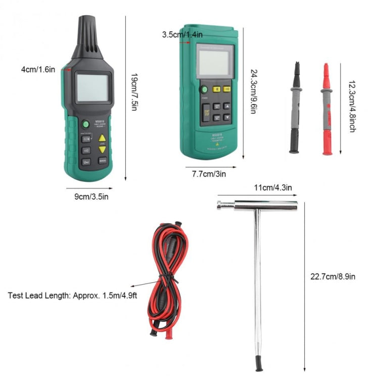 BSIDE MS6818 9V Buried Cable Finder Tracker, Measuring Range: AC / DC 12V-400V