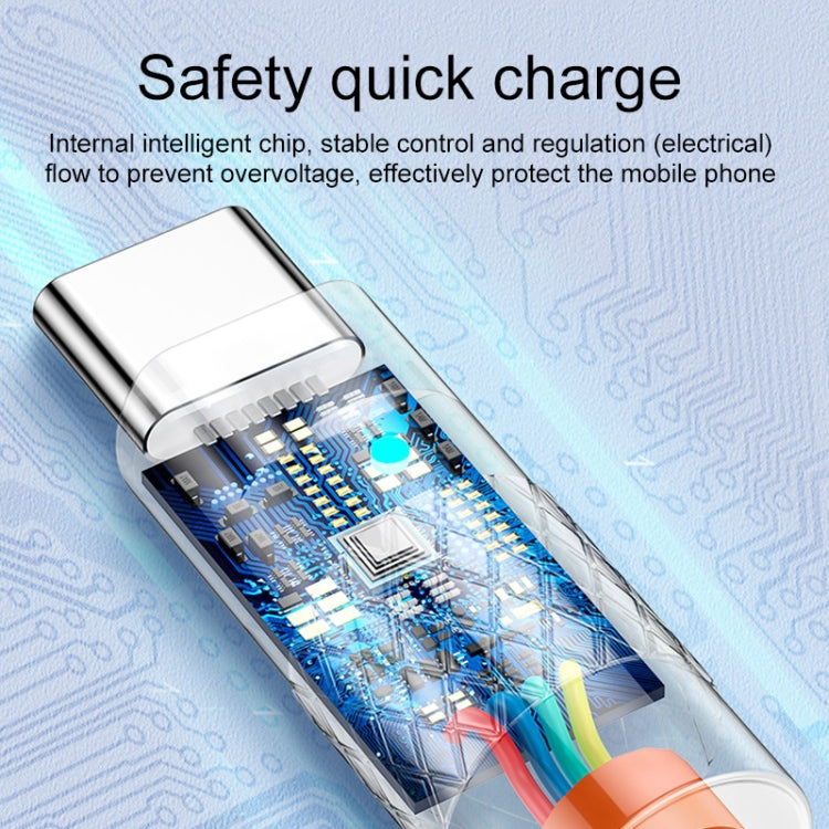 Mech Series 6A 120W USB to USB-C / Type-C Metal Plug Silicone Fast Charging Data Cable, Length: 1.2m, 1.2m Type-C