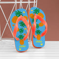 Personalised Partying Pineapples Child's Flip Flops
