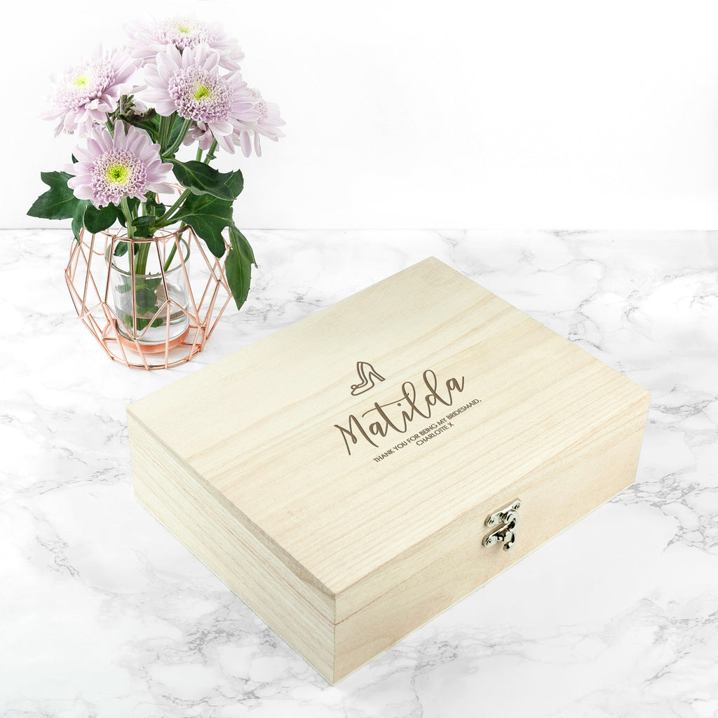 Personalised Elegant Wedding Keepsake Box