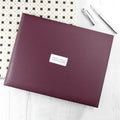 Personalised Burgundy Leather Visitors Book
