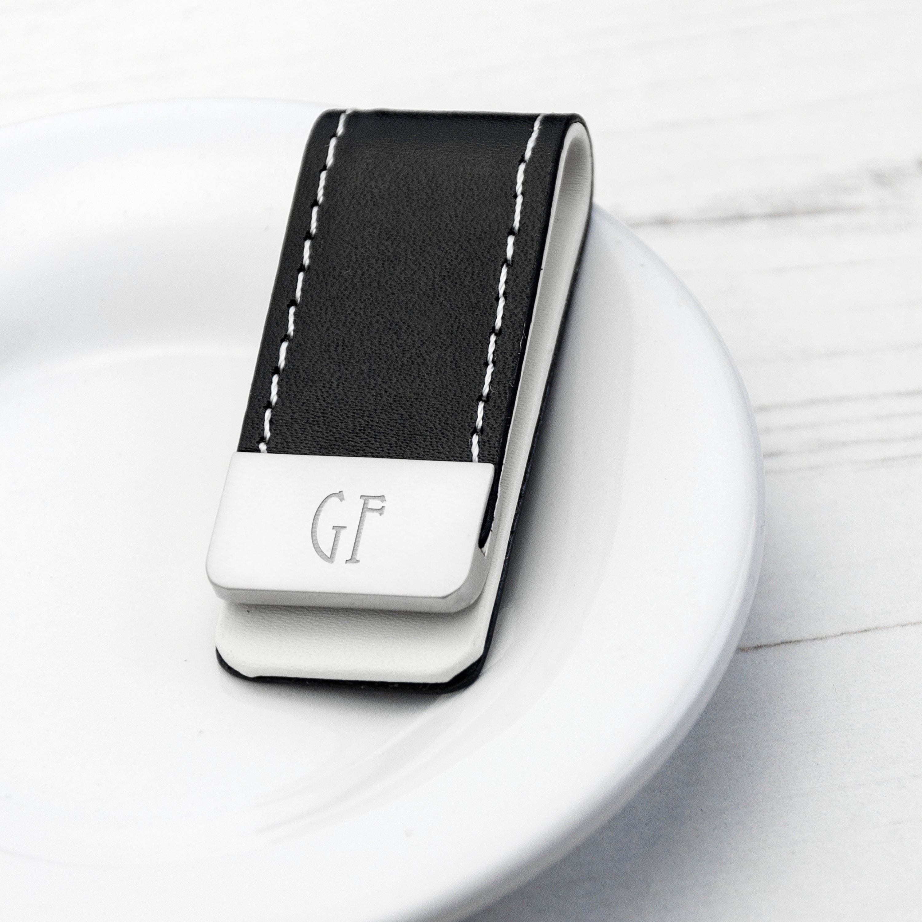 Personalised Sleek Black Money Clip