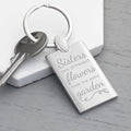 Personalised Sisters Are Flowers Keyring
