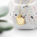 Personalised Polished Heart And Disc Necklace