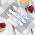 Personalised Kids Pastel Sky Cutlery Set - Metal