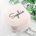 Personalised Travel Powder Pink Jewellery Case